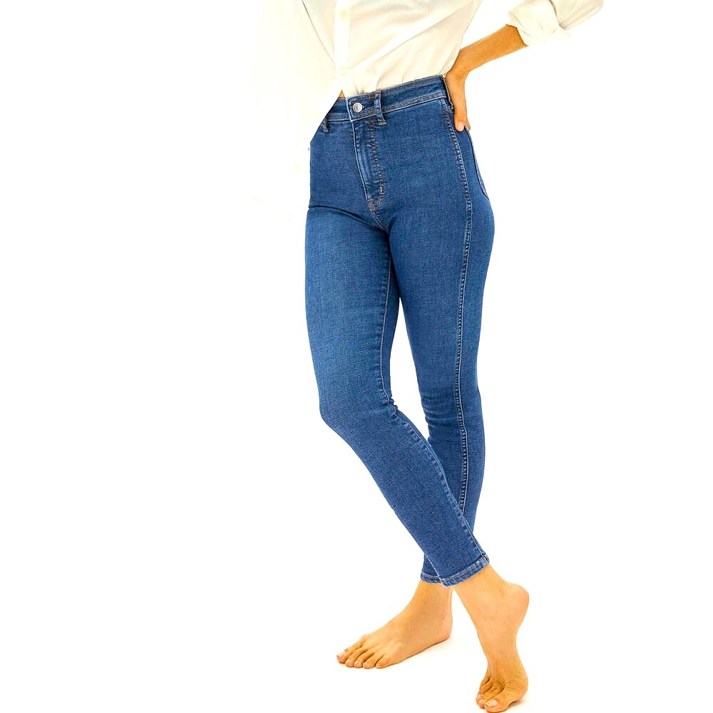 *EVERLANE* Women's Way-High® Clean Front Skinny Jean in Vintage Blue, Size 27